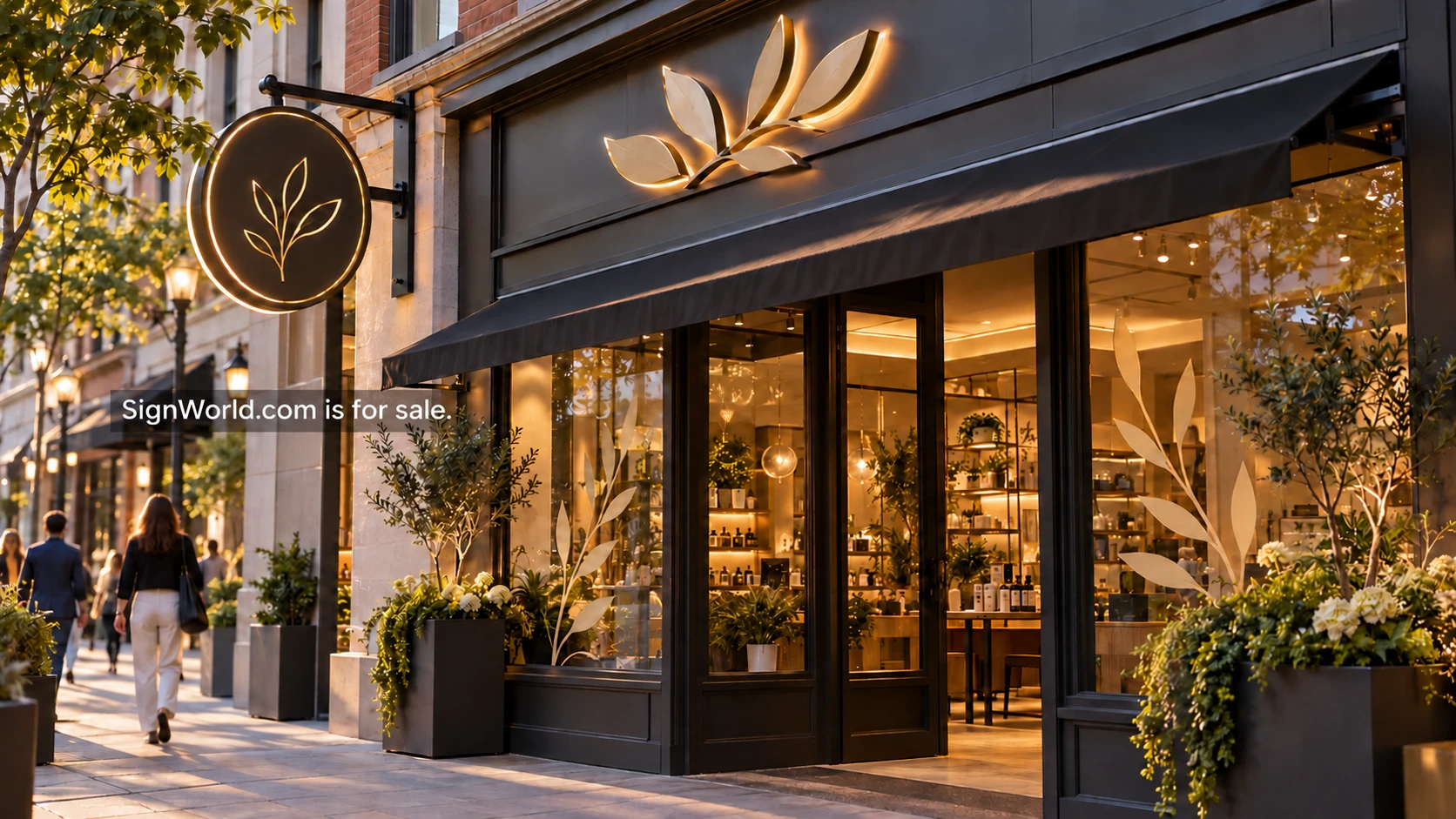 Commercial signage detail illustrating how to plan a storefront sign package
